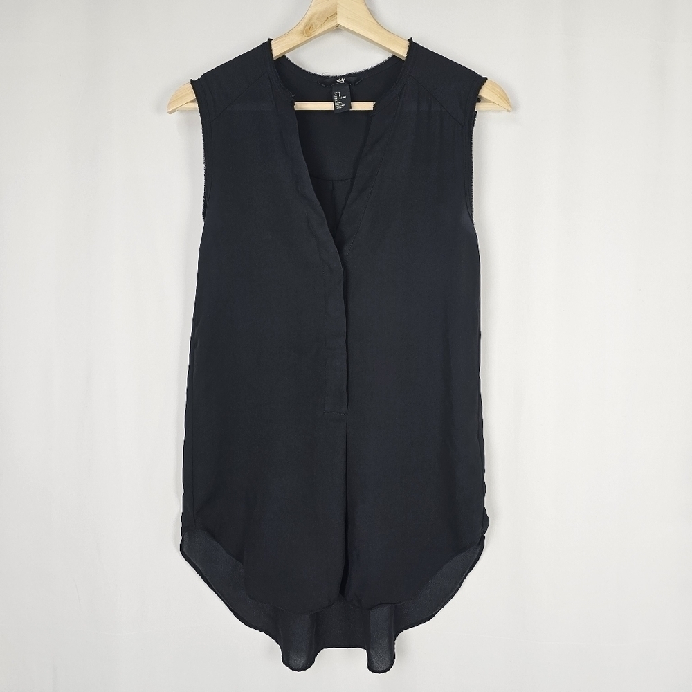 H&M V-neck Chiffon Tunic Blouse